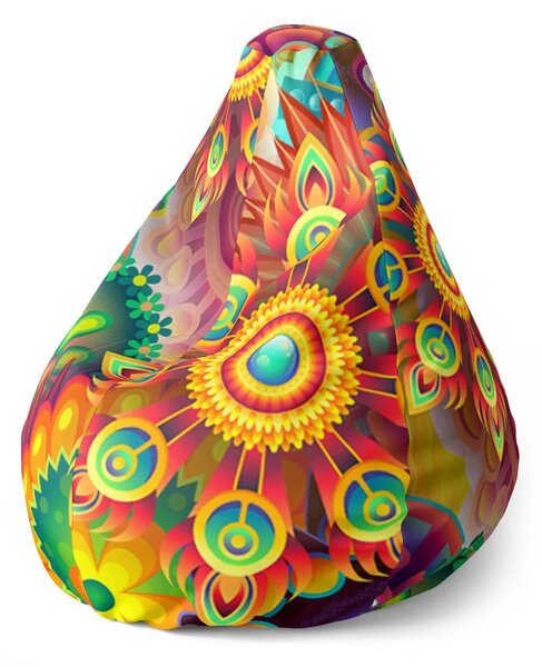 Sablio Sedací vak Pear Farebné obrazce - 70 x 95 x 15 cm