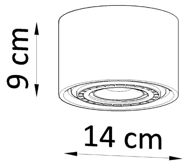 Stropné svietidlo Basic 1, 1x betónové tienidlo