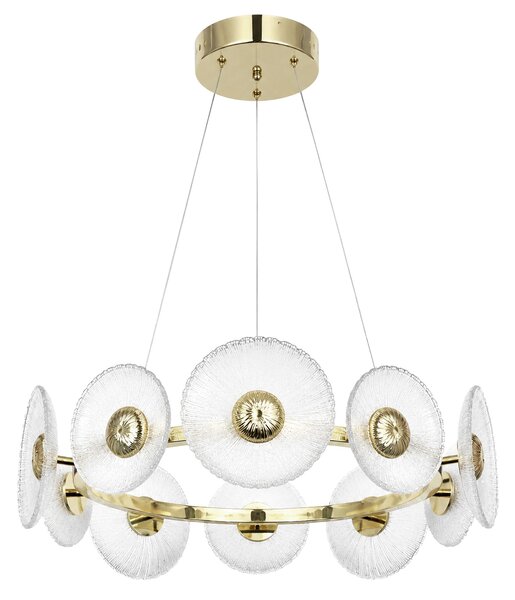Toolight Toolight, LED závesné svietidlo, 60cm, 36W, 4000K, 1000lm, SWE071-CP, zlatá lesklá, OSW-30200