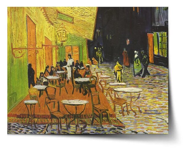 Sablio Plagát Terasa kaviarne v noci - Vincent van Gogh - 60x40 cm