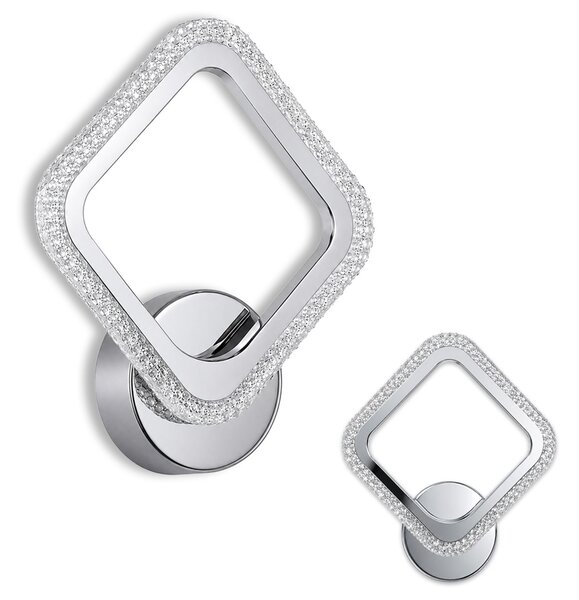 Toolight Toolight, LED nástenné svietidlo, 7W, 3000K, 1000 lm, LHJ125-W, chrómová, OSW-03280