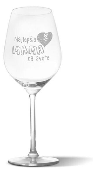 Sablio Pohár na víno Najlepšia mama na svete 49 cl