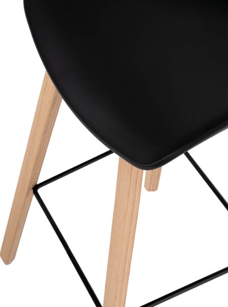 MUZZA Barová stolička rieno 68 cm čierna