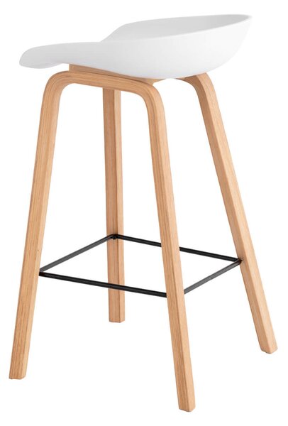 MUZZA Barová stolička rieno 68 cm biela