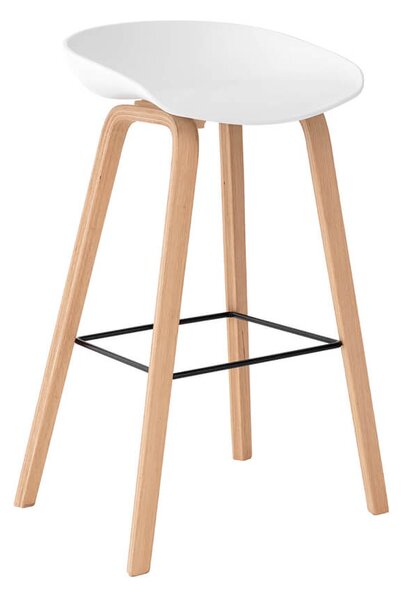 MUZZA Barová stolička rieno 76 cm biela