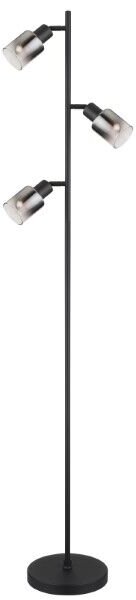 GLOBO 54308S HUBERTUS stojacia lampaV1540mm 3xE14 matná čierna, dymová
