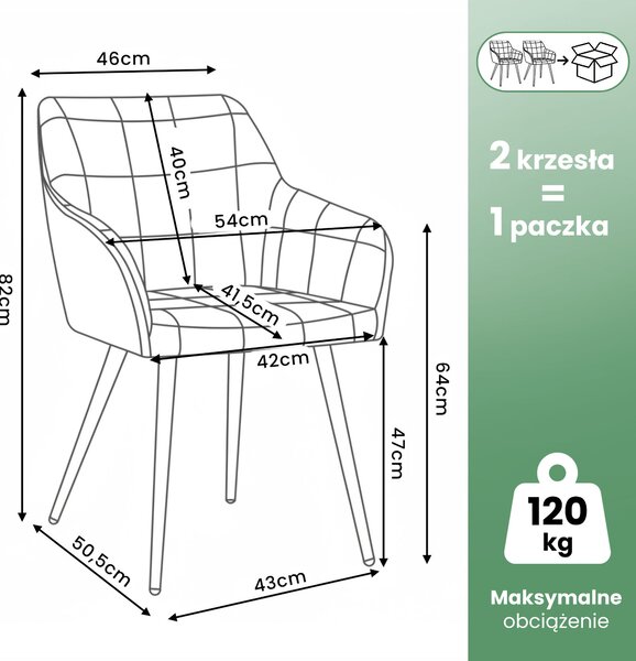 NovýNábytok.sk Set 2 ks jedálenských stoličiek Luxembourg (maslová + čierna). Akcia -13%. Vlastná spoľahlivá doprava až k Vám domov. 1152197