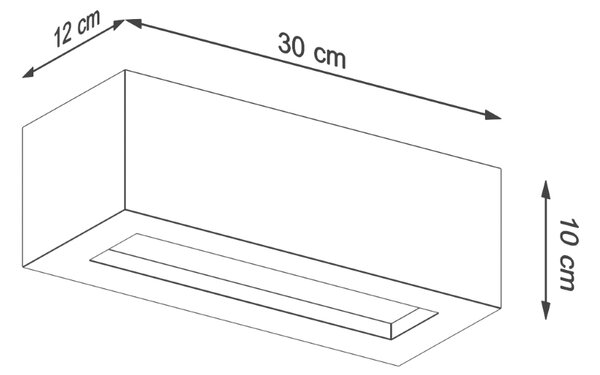 Nástenné svietidlo Vega, 1x betónové tienidlo, (30 cm)