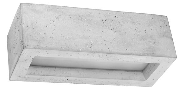 Nástenné svietidlo Vega, 1x betónové tienidlo, (30 cm)