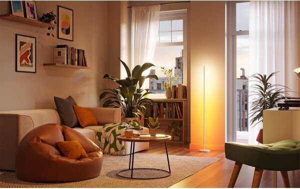 Nanoleaf NL7204K0201A070-LEDRGBW Stmievateľná stojacia lampa 22W/230V 2200-6500K Wi-Fi biela