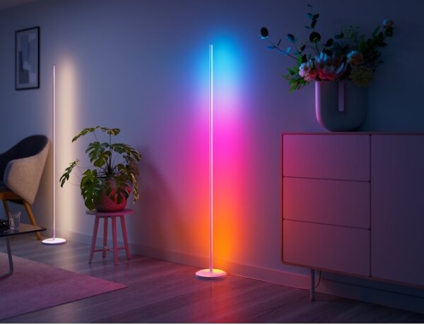 Nanoleaf NL7204K0201A070-LEDRGBW Stmievateľná stojacia lampa 22W/230V 2200-6500K Wi-Fi biela