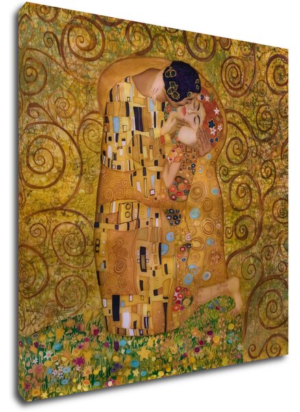 Impresi Obraz Reprodukcia Gustav Klimt bozk - 50 x 50 cm