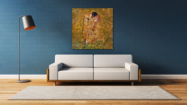 Impresi Obraz Reprodukcia Gustav Klimt bozk - 50 x 50 cm