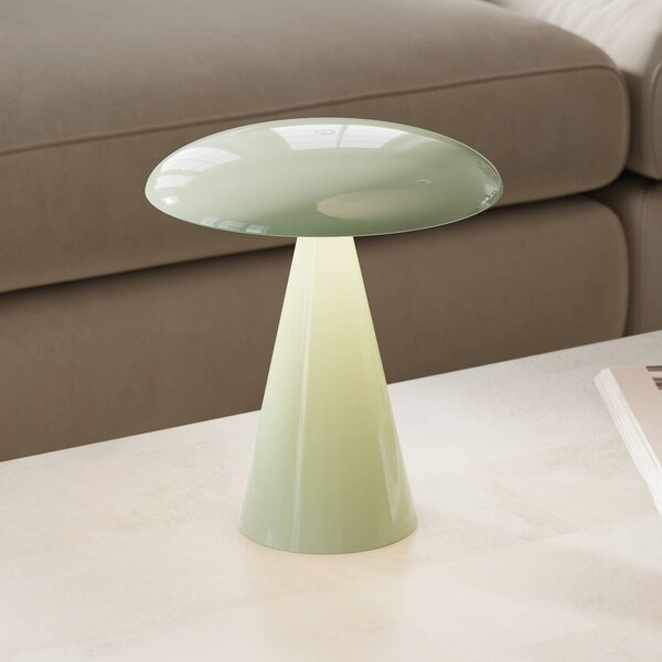 Stolová LED lampa Beacon s a akumulátorem, Kinoko, zelená, 27 cm,, Zelená, Obývacia izba / jedáleň, Plast, Moderný, Stojacie svietidlo
