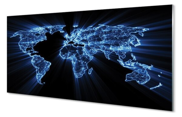 Sklenený obraz modrá mapa 100x50 cm 2 Prívesky