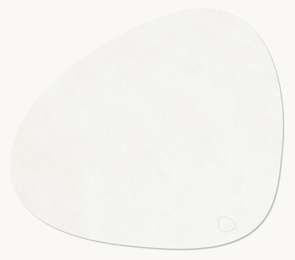 Ručne vyrobené asymetrické kožené prestierania Curve, 4 ks