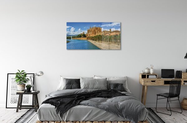 Sklenený obraz Španielsko gotická katedrála palma 100x50 cm 2 Prívesky