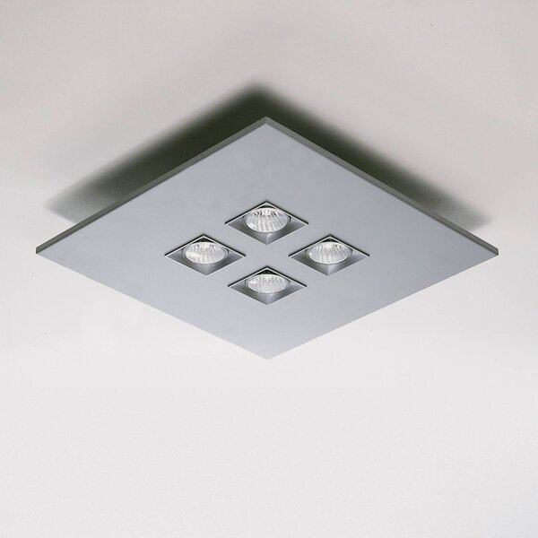 Milan Polifemo stropné LED svietidlo sivá metalíza