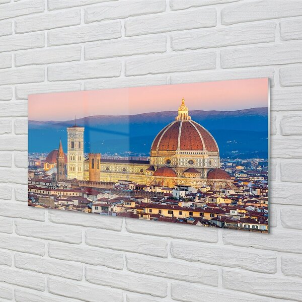 Sklenený obraz Taliansko katedrála panoráma v noci 100x50 cm 2 Prívesky