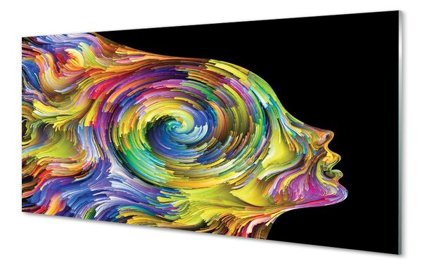 Obraz na skle Žena farebný obrázok 100x50 cm 2 Prívesky