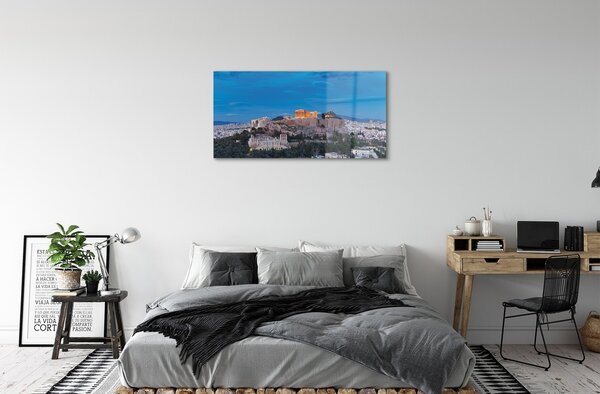 Sklenený obraz Grécko Panorama v Aténach 100x50 cm 2 Prívesky