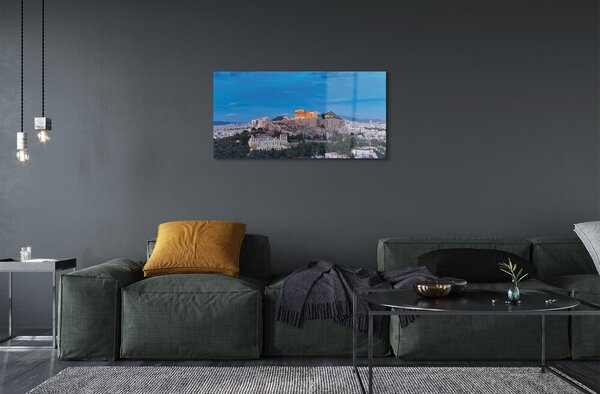 Sklenený obraz Grécko Panorama v Aténach 100x50 cm 2 Prívesky