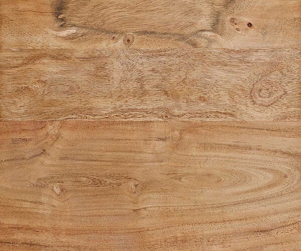 DELIFE TV stolík Stonegrace 240 cm akácia prírodná 4 dvierka oválna podstava nerezová oceľ
