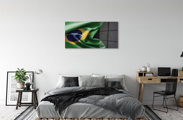 Sklenený obraz vlajka Brazílie 100x50 cm 2 Prívesky
