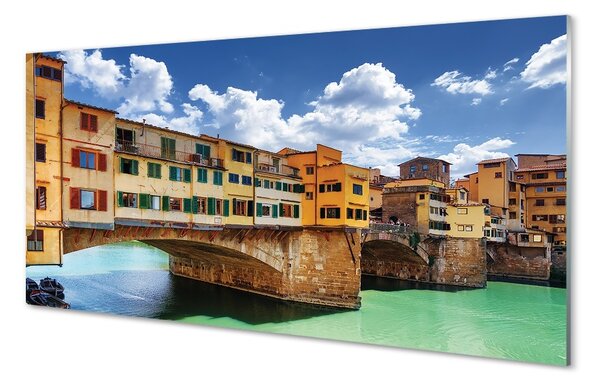 Sklenený obraz Italy River Mosty budovy 100x50 cm 2 Prívesky