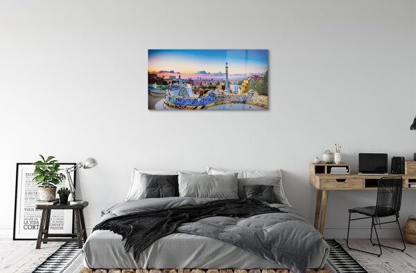 Sklenený obraz Španielsko Panoráma mesta 100x50 cm 2 Prívesky