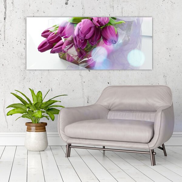 Obraz - kytice tulipánov (120x50 cm)