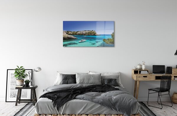 Sklenený obraz Španielsko Cliffs morské pobrežie 100x50 cm 2 Prívesky