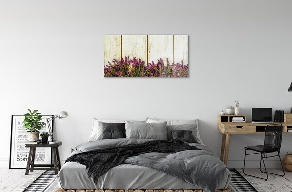 Sklenený obraz Fialové kvety dosky 100x50 cm 2 Prívesky