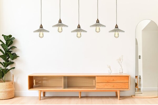 Bohemia-Design - Porcelánový luster na lanku 1xE27/60W/230V