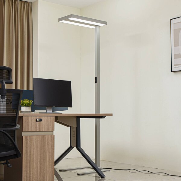 Arcchio LED stojacia lampa Logan Ultra HCL strieborné, stmievateľné, Hliník / sivá / zinok, Pracovňa / Kancelária, Hliník, Moderný, Stolová lampa