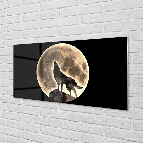 Sklenený obraz wolf moon 100x50 cm 2 Prívesky
