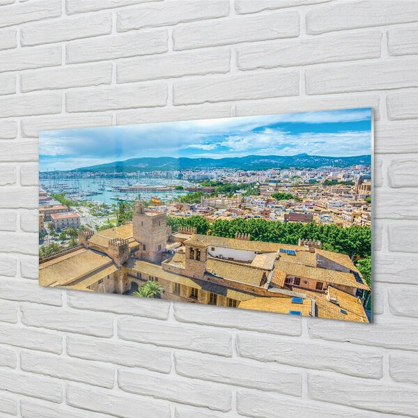 Sklenený obraz Španielsko Port pobreží mesto 100x50 cm 2 Prívesky