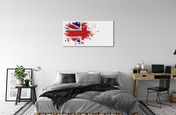 Sklenený obraz Vlajka Veľkej Británie 100x50 cm 2 Prívesky