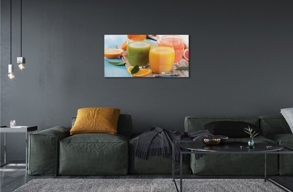 Obraz na skle Koktaily farebných skiel 100x50 cm 2 Prívesky