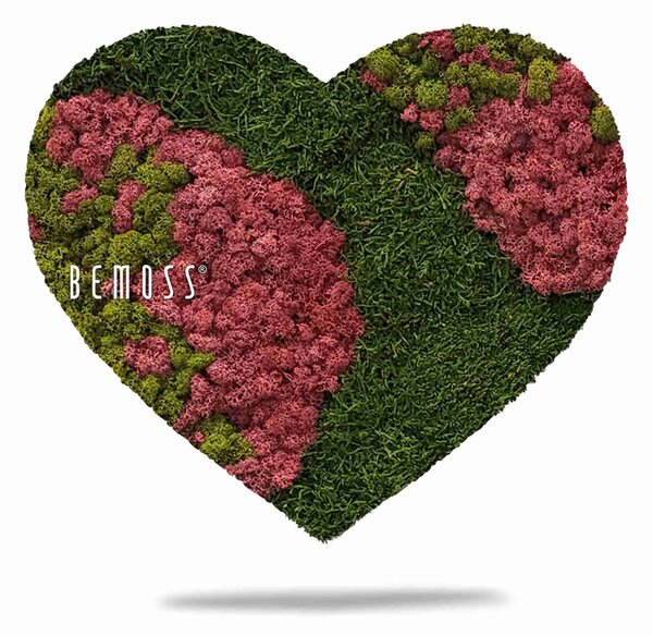 Machové SRDCE BEMOSS® ORTHO BURGUNDY - v375 x š440 mm