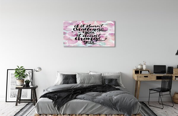 Obraz na skle Čierne nápisy na farebnom pozadí 100x50 cm 2 Prívesky