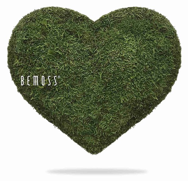 Machové SRDCE FLATMOSS Natural - v375 x š440 mm