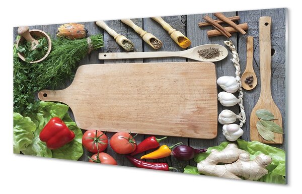 Obraz na skle Board petržlen korenie 100x50 cm 2 Prívesky