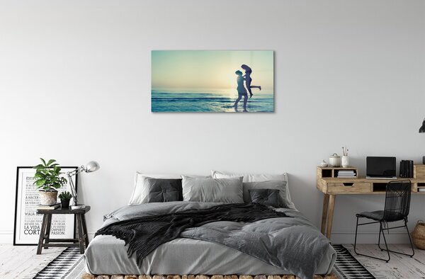 Sklenený obraz sea ľudí 100x50 cm 2 Prívesky