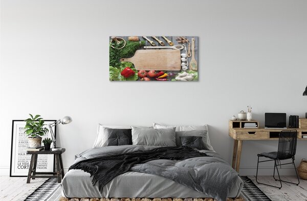 Obraz na skle Board petržlen korenie 100x50 cm 2 Prívesky