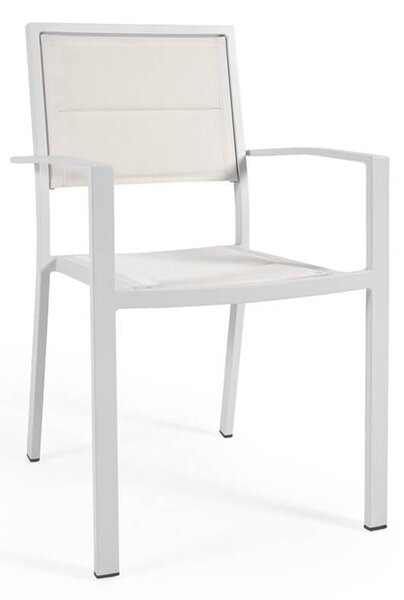 MUZZA Záhradná stolička siley biela