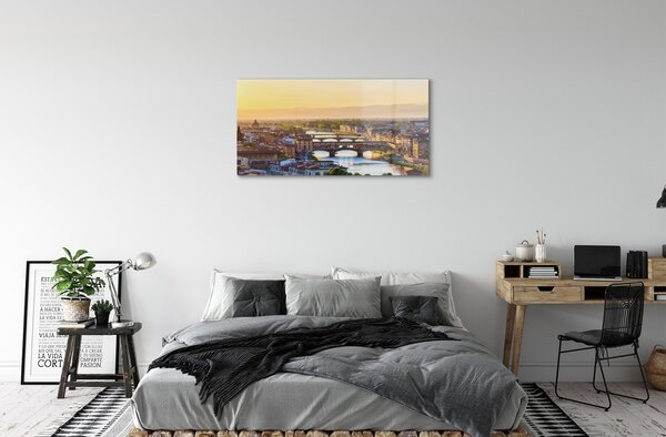 Sklenený obraz Taliansko Sunrise panoráma 100x50 cm 2 Prívesky