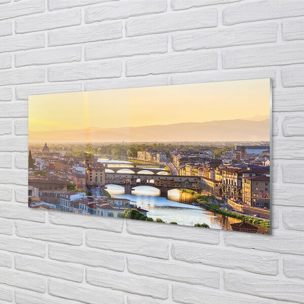 Sklenený obraz Taliansko Sunrise panoráma 100x50 cm 2 Prívesky