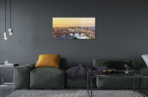 Sklenený obraz Taliansko Sunrise panoráma 100x50 cm 2 Prívesky