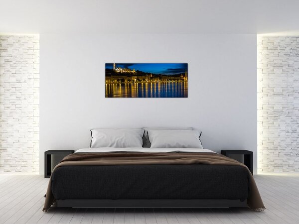 Obraz nočného mesta (120x50 cm)